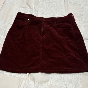 Market & Spruce Deep Red Mini Skirt